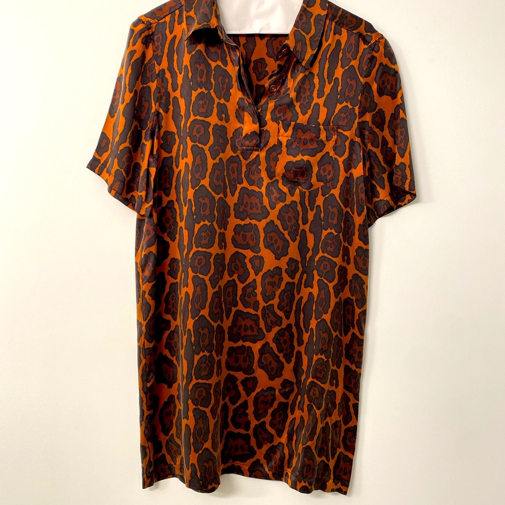 Equipment silk button down mini shit dress. Lightly worn.